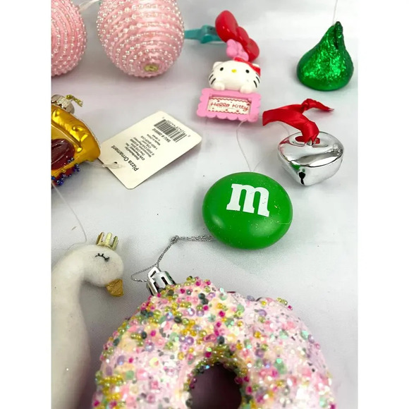 21x Holiday Ornaments Christmas Food Pizza Sonic Heart Cupcake Assorted Hanging - Picture 15 of 16